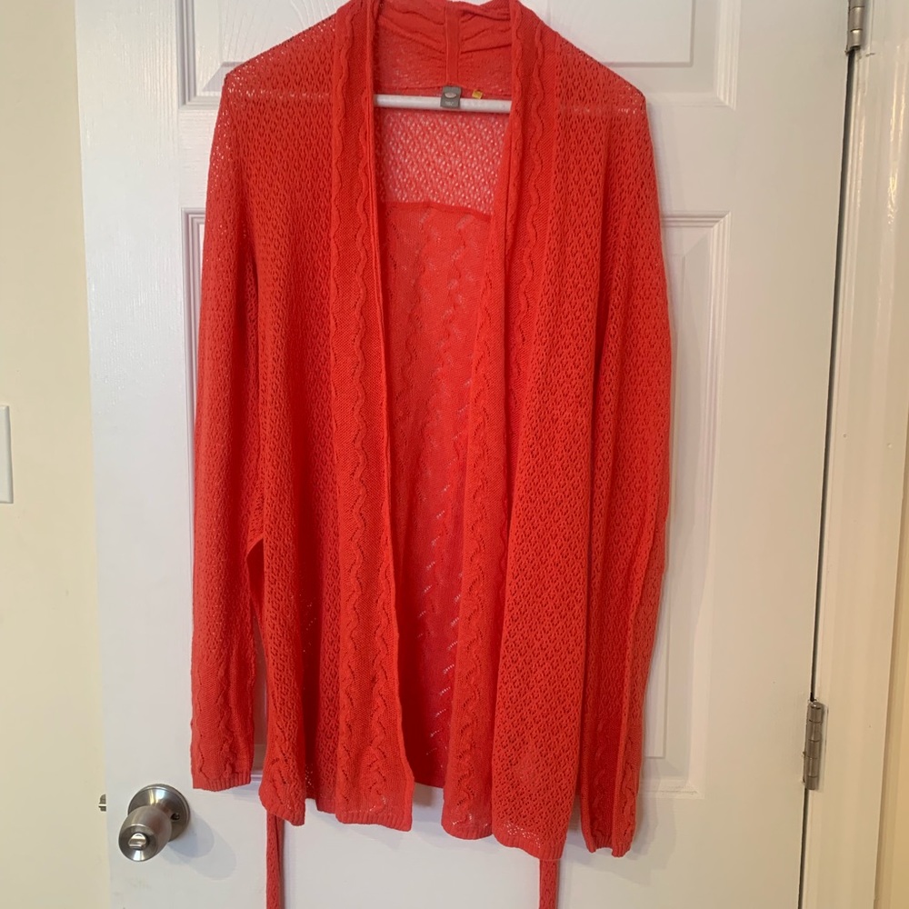 Open knit cardigan
